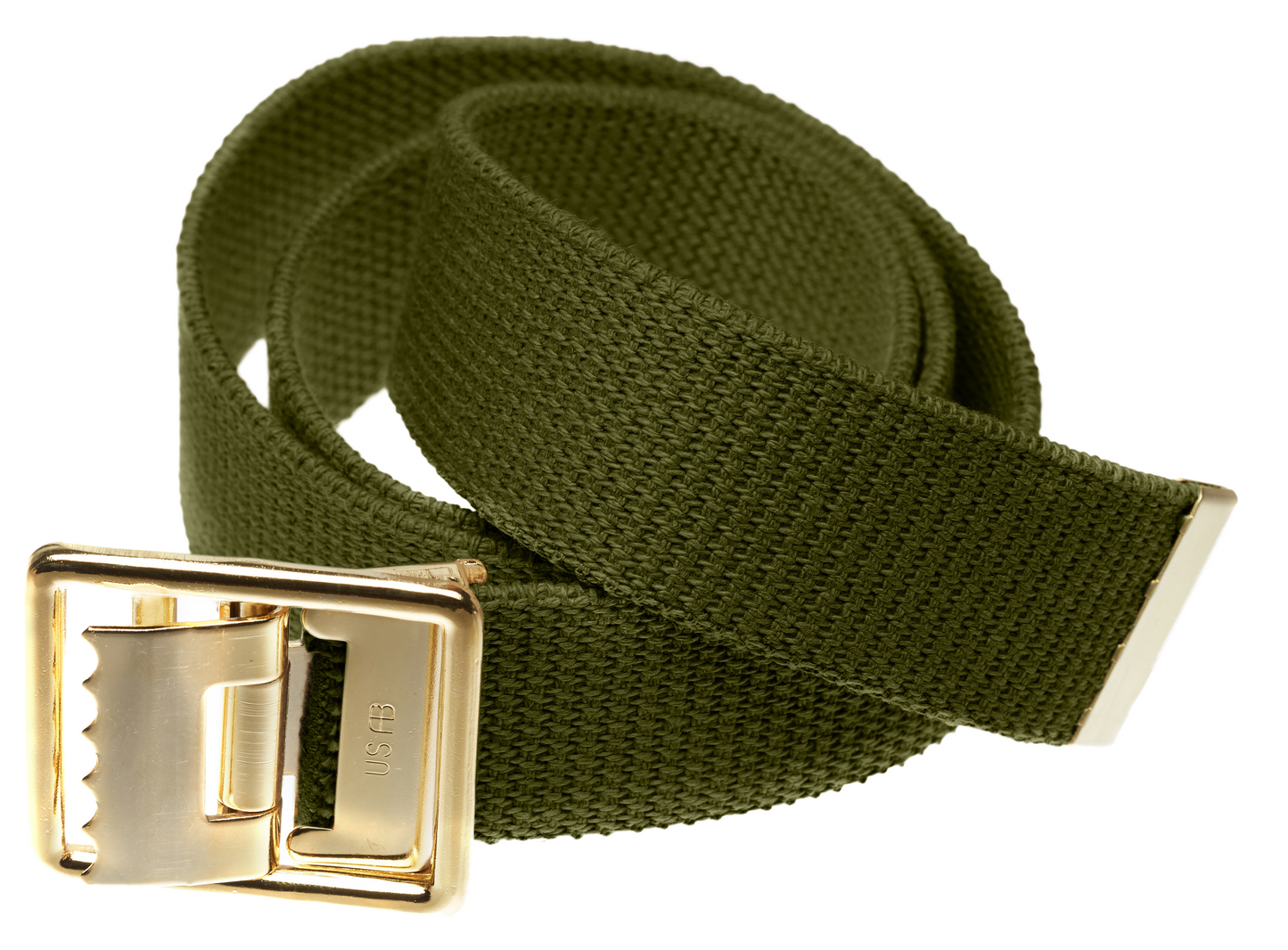 Marine Corps. Web Belt with Open Face Solid Brass Buckle and Tip- 4 Colors!