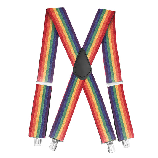 Rainbow / Striped Suspenders- 5 Fun Colors!