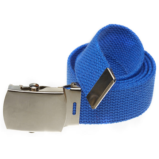 Military Style Web Belt with Silver Buckle- 24 Colors!