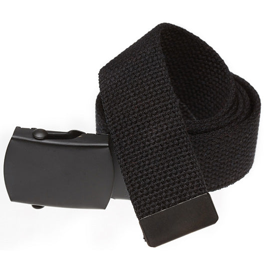 Military Style Web Belt with Black Buckle- 24 Colors!