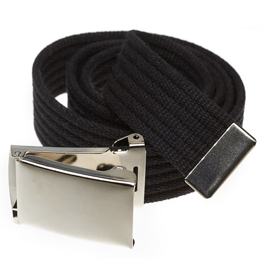 Ribbed Web Belt with Silver Flip Top Buckle- 5 Colors!