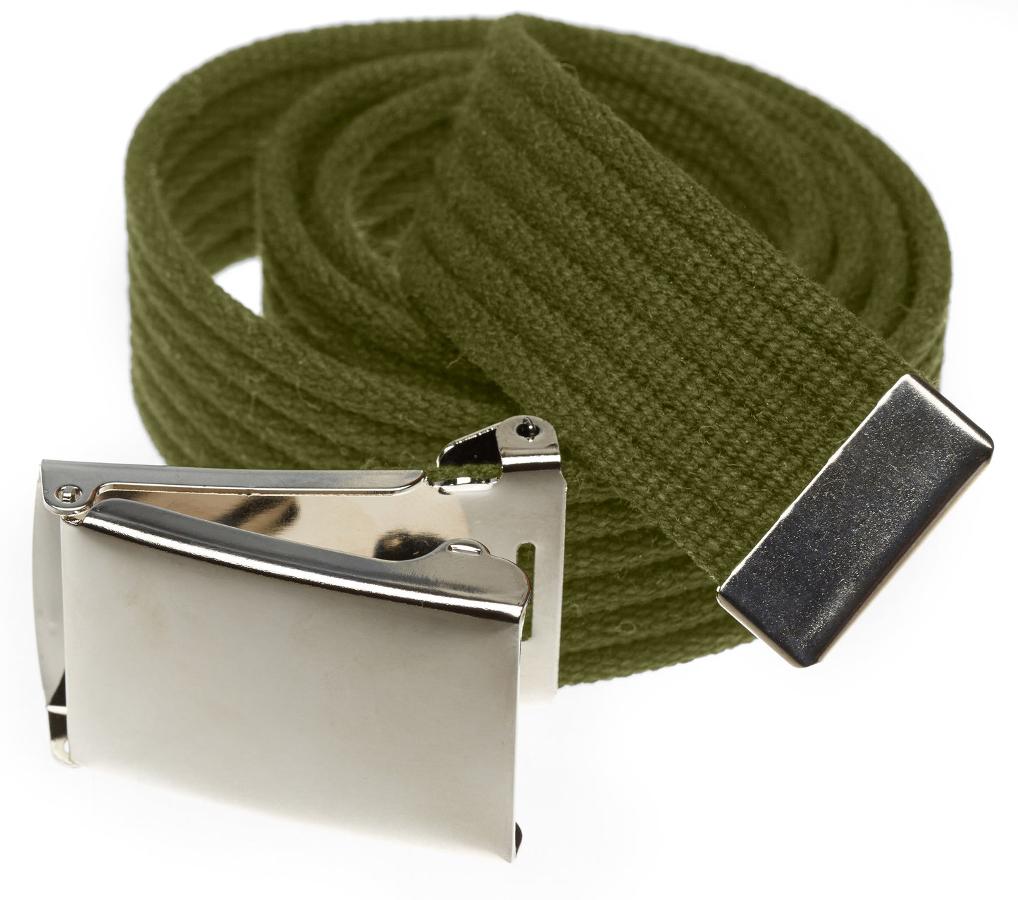 Ribbed Web Belt with Silver Flip Top Buckle- 5 Colors!