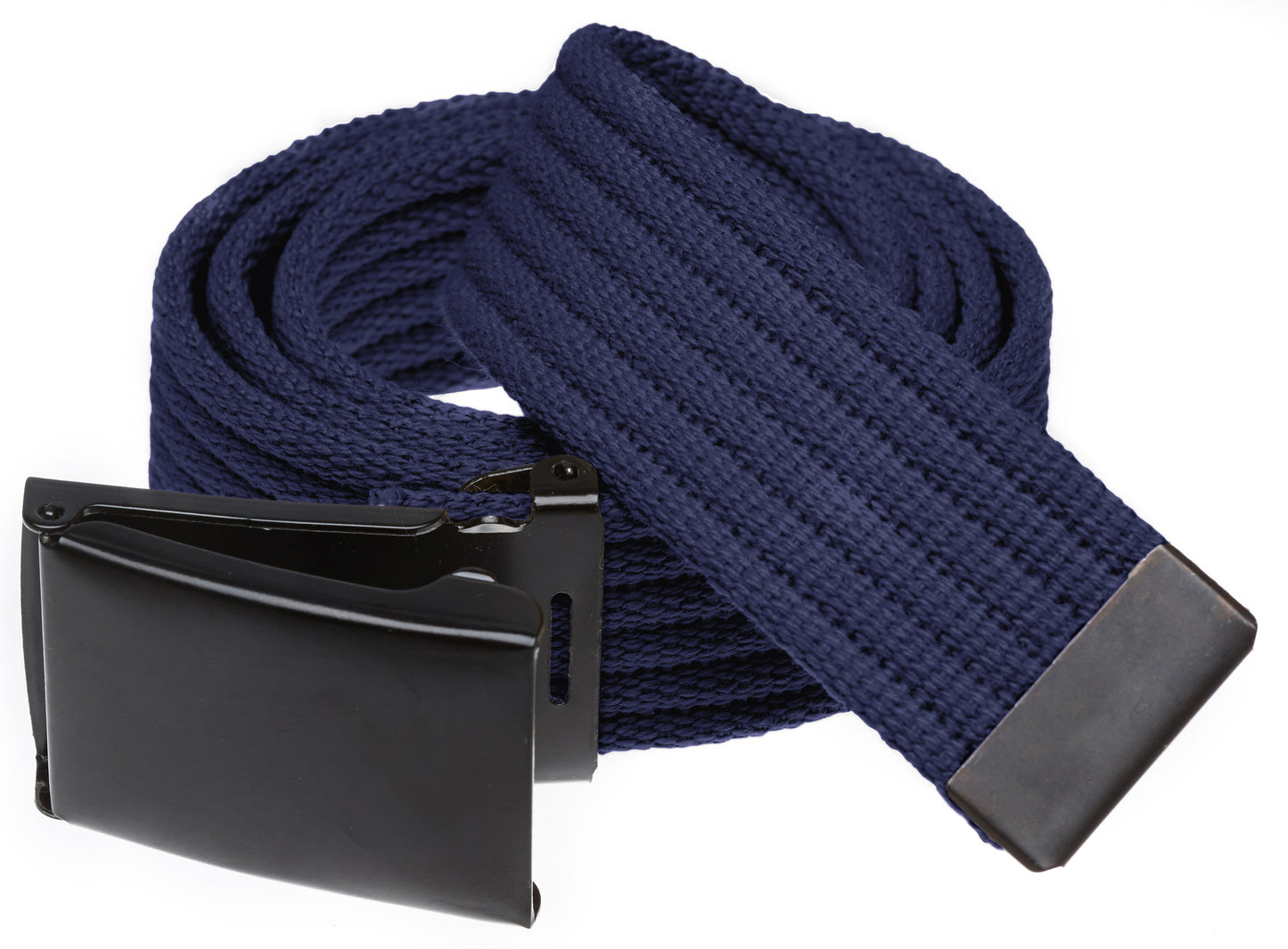 Ribbed Web Belt with Black Flip Top  Buckle- 5 Colors!