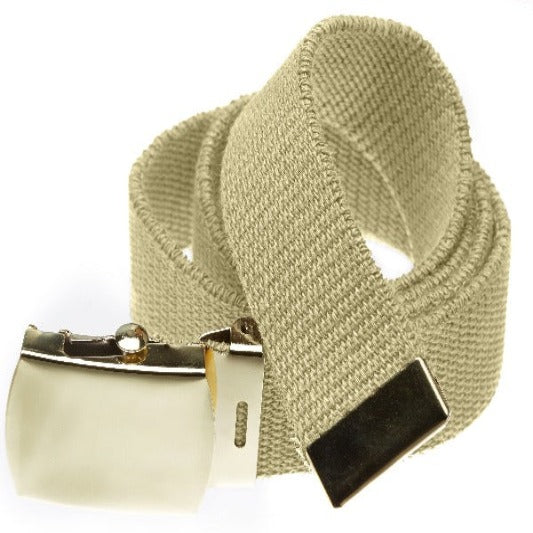 Military Grade Web Belt with Solid Brass Buckle- 4 Colors!
