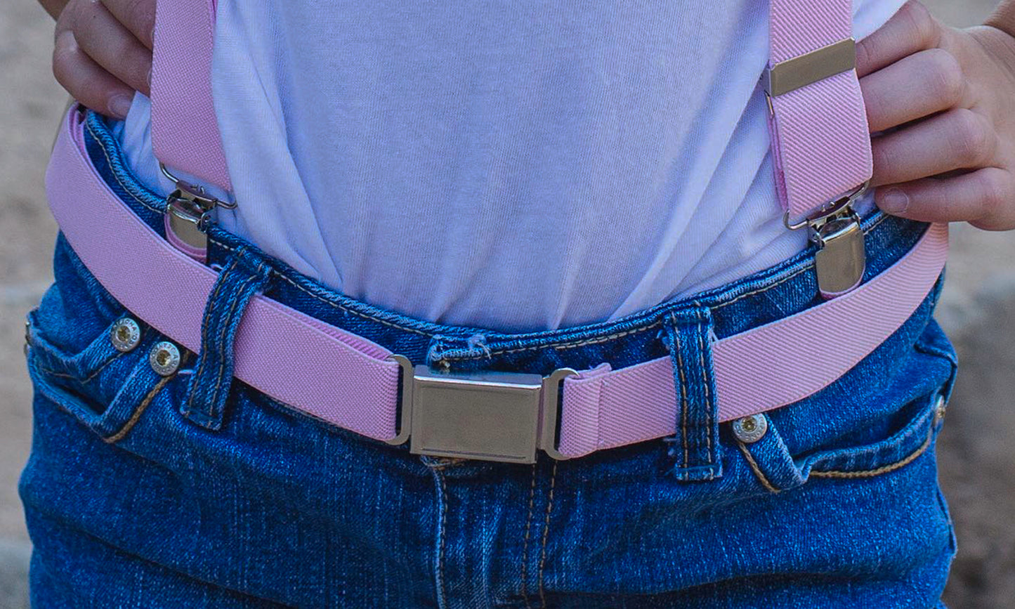 Kids Elastic Belt with Magnetic Buckle- 7 Colors!